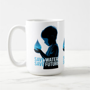 Taza De Café Ahorra Agua Ahorra Futuro