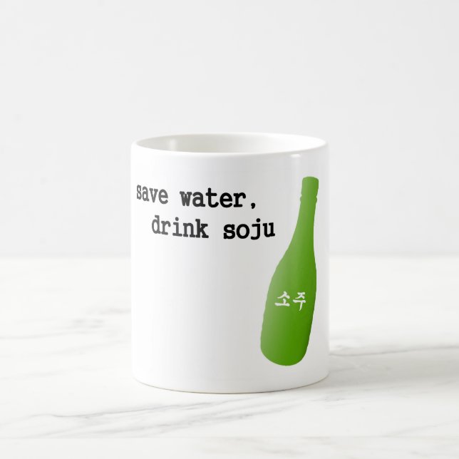 Taza De Café ¡Ahorre el agua, bebida Soju! (Centro)
