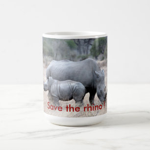 Taza De Café ¡Ahorre el rinoceronte!