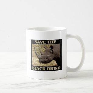 Taza De Café Ahorre el rinoceronte negro