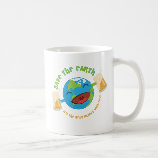 Taza De Café Ahorre la tierra (Derecha)