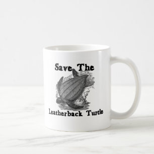 Taza De Café Ahorre la tortuga de leatherback