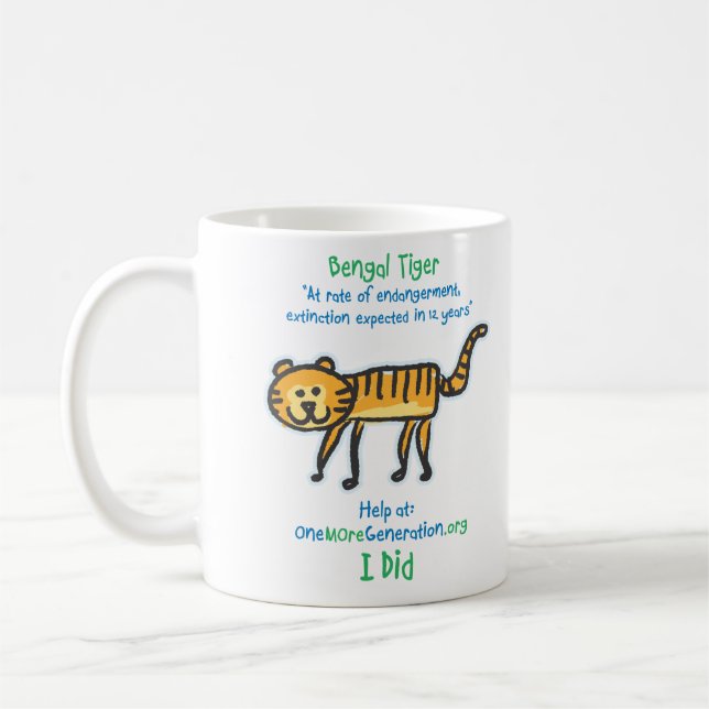 Taza De Café Ahorre nuestro tigre (Izquierda)
