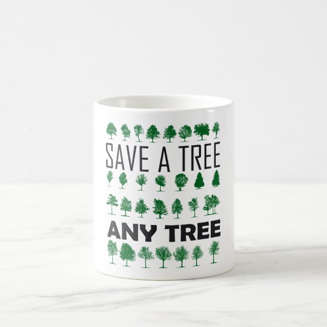 Taza De Café Ahorre un árbol (Centro)