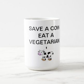 Taza De Café AHORRE UNA VACA COMEN un theholycowproject