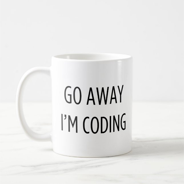 Taza De Café Ahuye estoy codificando - Programador divertido (Izquierda)