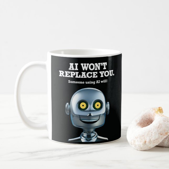 Taza De Café AI no reemplazará a You Mug v2 (Con donut)