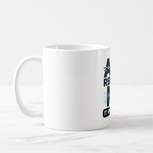 Taza De Café AI Upgrade Quote for Tech Lovers (Izquierda)