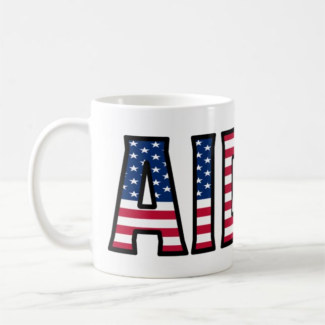 Taza De Café Aiden Name Vorname USA styled Tasse Kaffeetasse (Izquierda)
