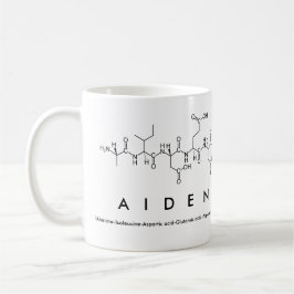 Taza De Café Aiden peptide name mug