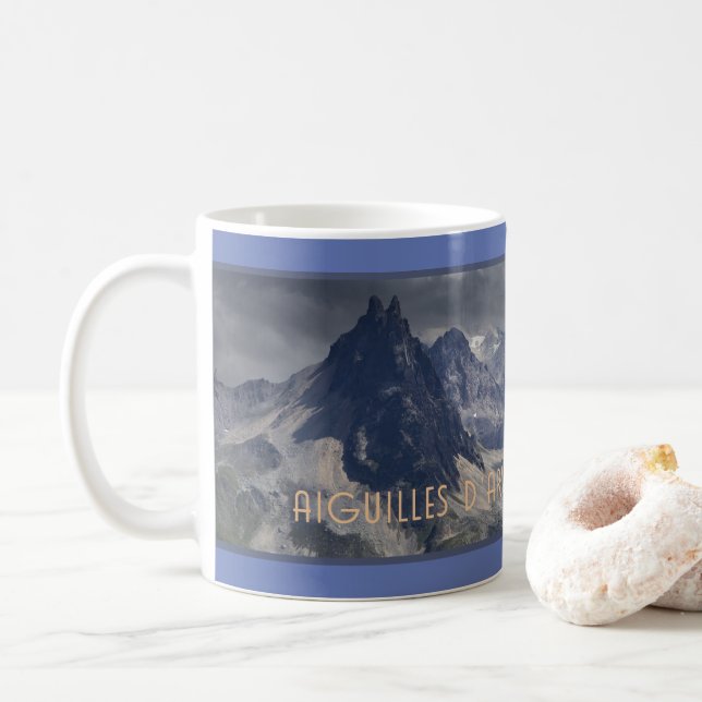 Taza De Café Aiguilles d'Arves, Saboya, Francia (Con donut)