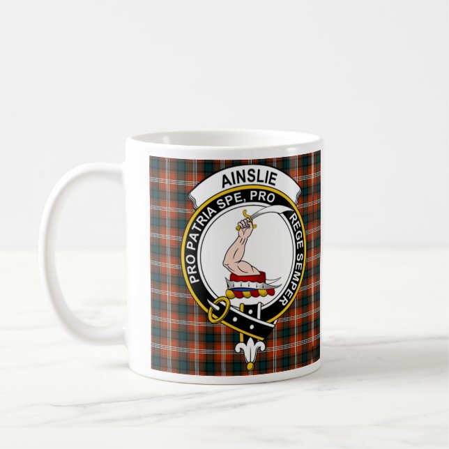 Taza De Café Ainslie Clan Badge (Izquierda)