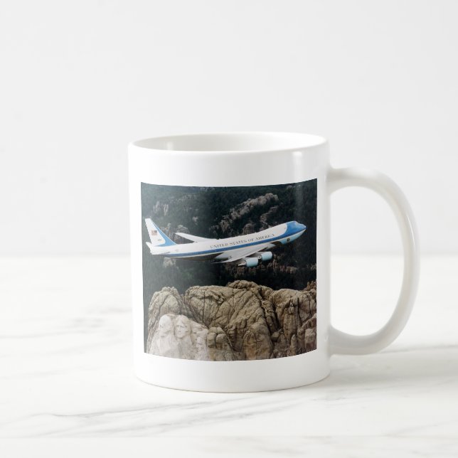 Taza De Café Air Force One sobre el monte Rushmore asalta (Derecha)