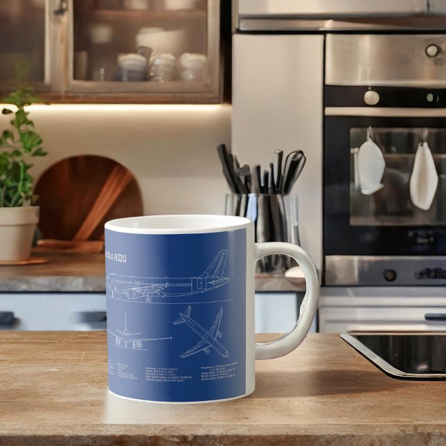 Taza De Café Airbus A320 - Planes de Plano de Plano de Plano de (Subido por el creador)