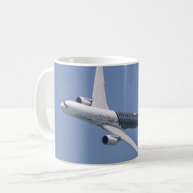 Taza De Café Airbus A350 En Vuelo (Anverso izquierdo)