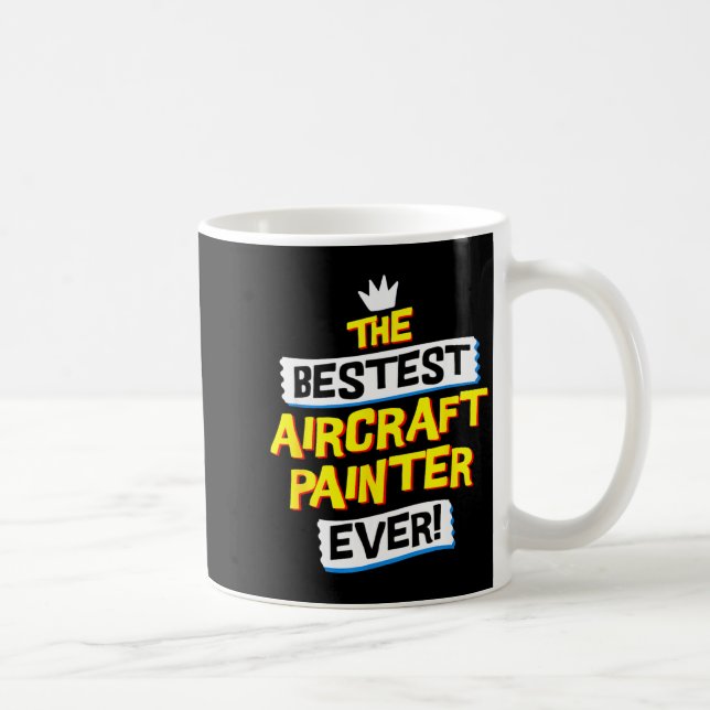 Taza De Café Aircraft Painter, Funny Airplane Paint Job Occupat (Derecha)