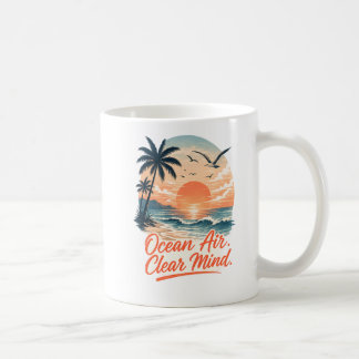 Taza De Café Aire Oceánico. Mente Clara. | Atardecer Costero Vi