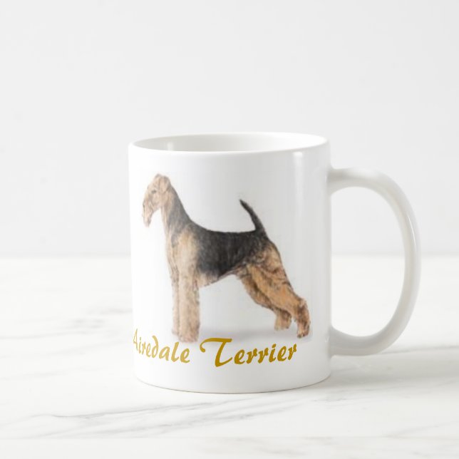 Taza De Café ¡Airedale Terrier, amante del perro a montones! (Derecha)
