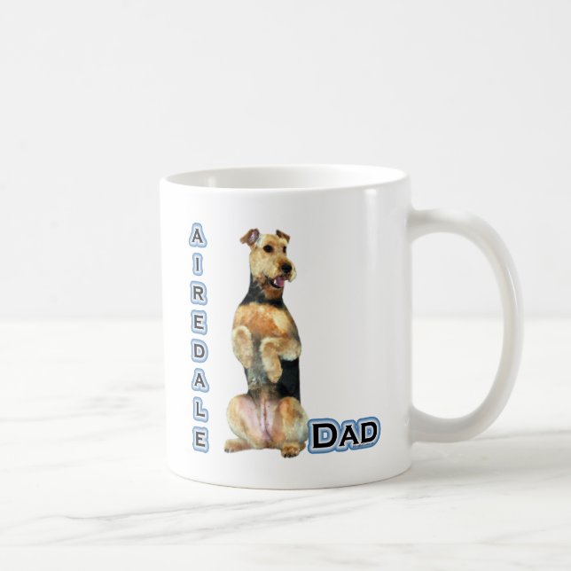 Taza De Café Airedale Terrier Dad 4 (Derecha)