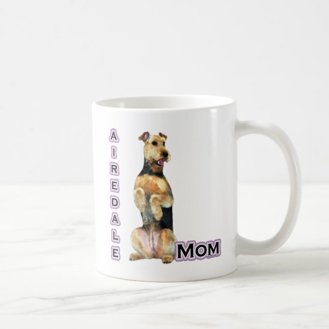 Taza De Café Airedale Terrier Mom 4 (Derecha)
