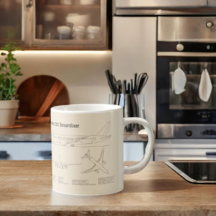 Taza De Café Airliner 787 - Planes de dibujo del plano aéreo SD