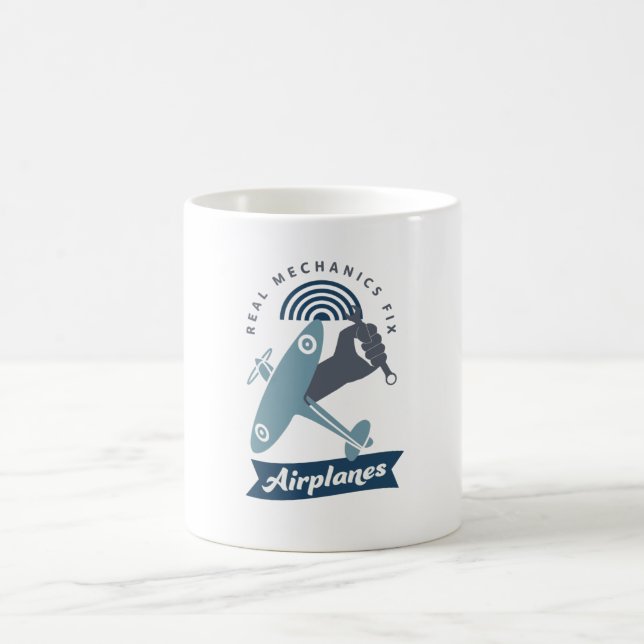 Taza De Café Airplane Mechanic Aircraft Technician Fun (Centro)