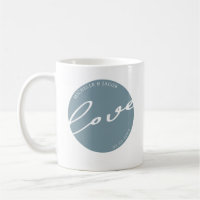 Airy Pastel | Mug de escritura de amor monograma