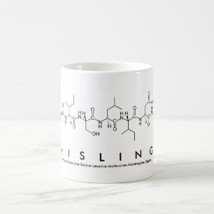 Taza De Café Aisling peptide name mug