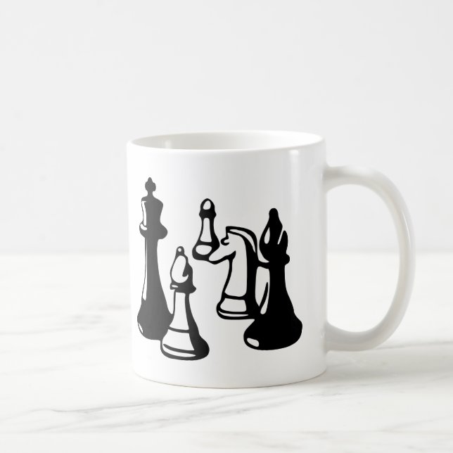 Taza De Café Ajedrez (Derecha)