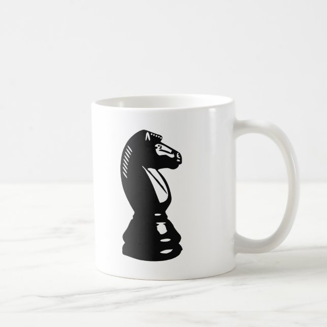 Taza De Café Ajedrez - caballo (Derecha)