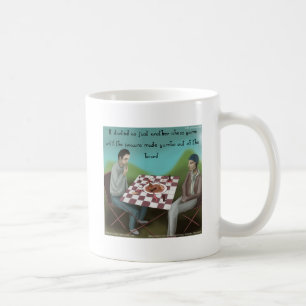 Taza De Café Ajedrez Cajún Dibujo Animado Divertido
