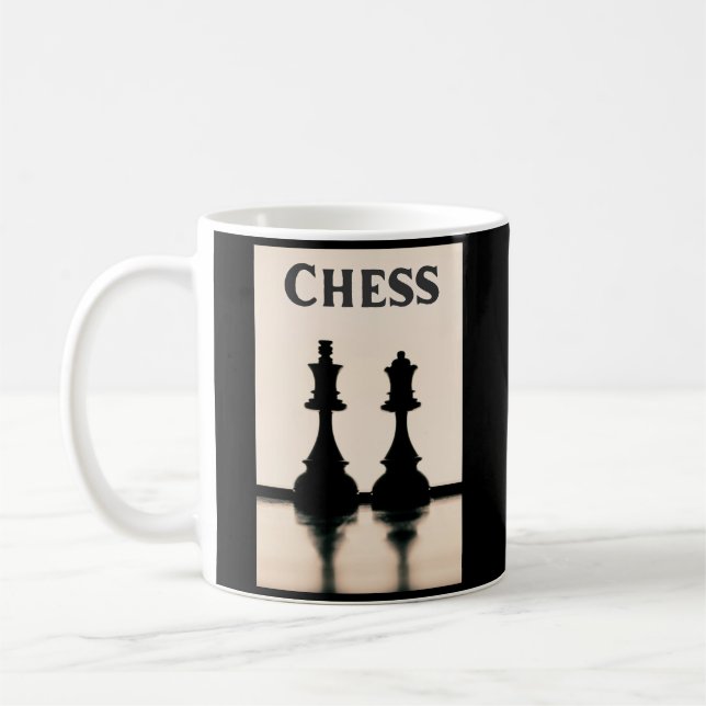 Taza De Café Ajedrez Check Mate, Jugadores De Ajedrez (Izquierda)