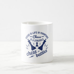 Taza De Café Ajedrez - El ajedrez es vida en miniatura