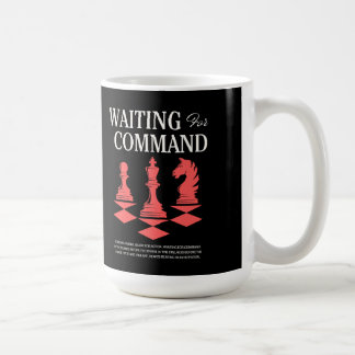 Taza De Café Ajedrez Esperando Comando Divertida Estrategia de 