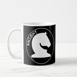 Taza De Café Ajedrez Piezas de Ajedrez Blanco Ajedrez Knight Aj