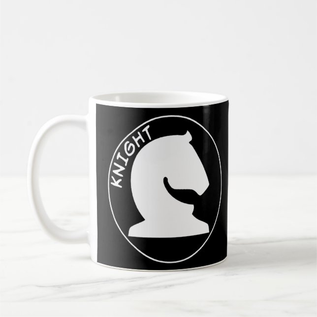 Taza De Café Ajedrez Piezas de Ajedrez Blanco Ajedrez Knight Aj (Izquierda)