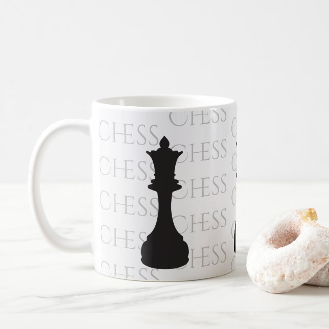 Taza De Café Ajedrez Queen Classic Piece moderna (Con donut)