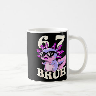 Taza De Café Ajolote 67 bruh divertido meme gafas de sol genial