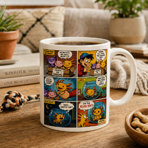 Taza De Café Ajolote Divertido Adoptado Como Cómic de Juguete d