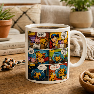 Taza De Café Ajolote Divertido Adoptado Como Cómic de Juguete d