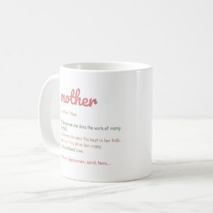 Taza De Café Ajuste del oso madre/definición madre inspiradora