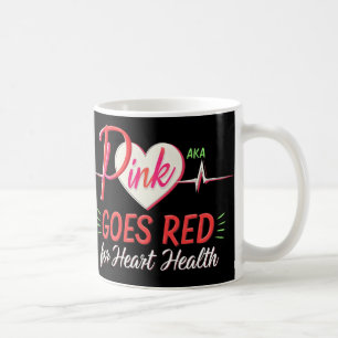 Taza De Café Aka Pink se vuelve Red Heart Health Awareness Cost
