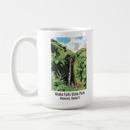 Taza De Café Akaka Falls Hawaii Waterfall Tropical Landscape 
