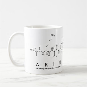 Taza De Café Akin peptide name mug