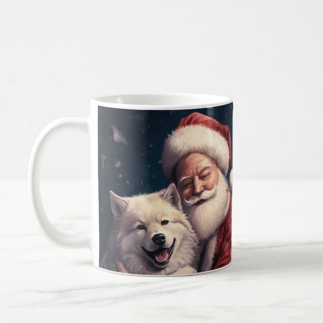 Taza De Café Akita con Navidades festivos de Santa Claus (Izquierda)