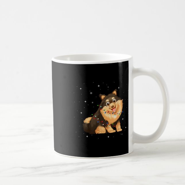 Taza De Café Akita Inu Dog Xmas enciende Santa Navidades (Derecha)