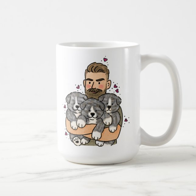 Taza De Café Akita Inu Japonés Atigrado (Derecha)