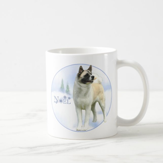 Taza De Café Akita Noel (Derecha)