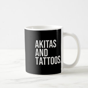 Taza De Café Akitas Y El Propietario De Tattoos Akita Perro Paw