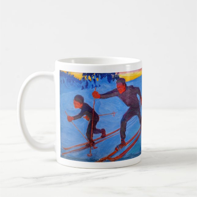 Taza De Café Akseli Gallen-Kallela - Esquiadores (Izquierda)